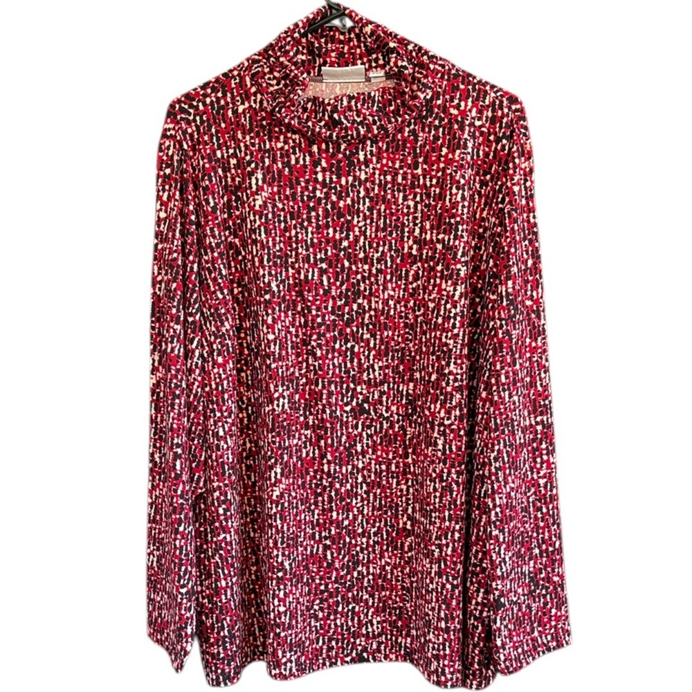 Like New Susan Graver Ruched Turtleneck Top Size 3X